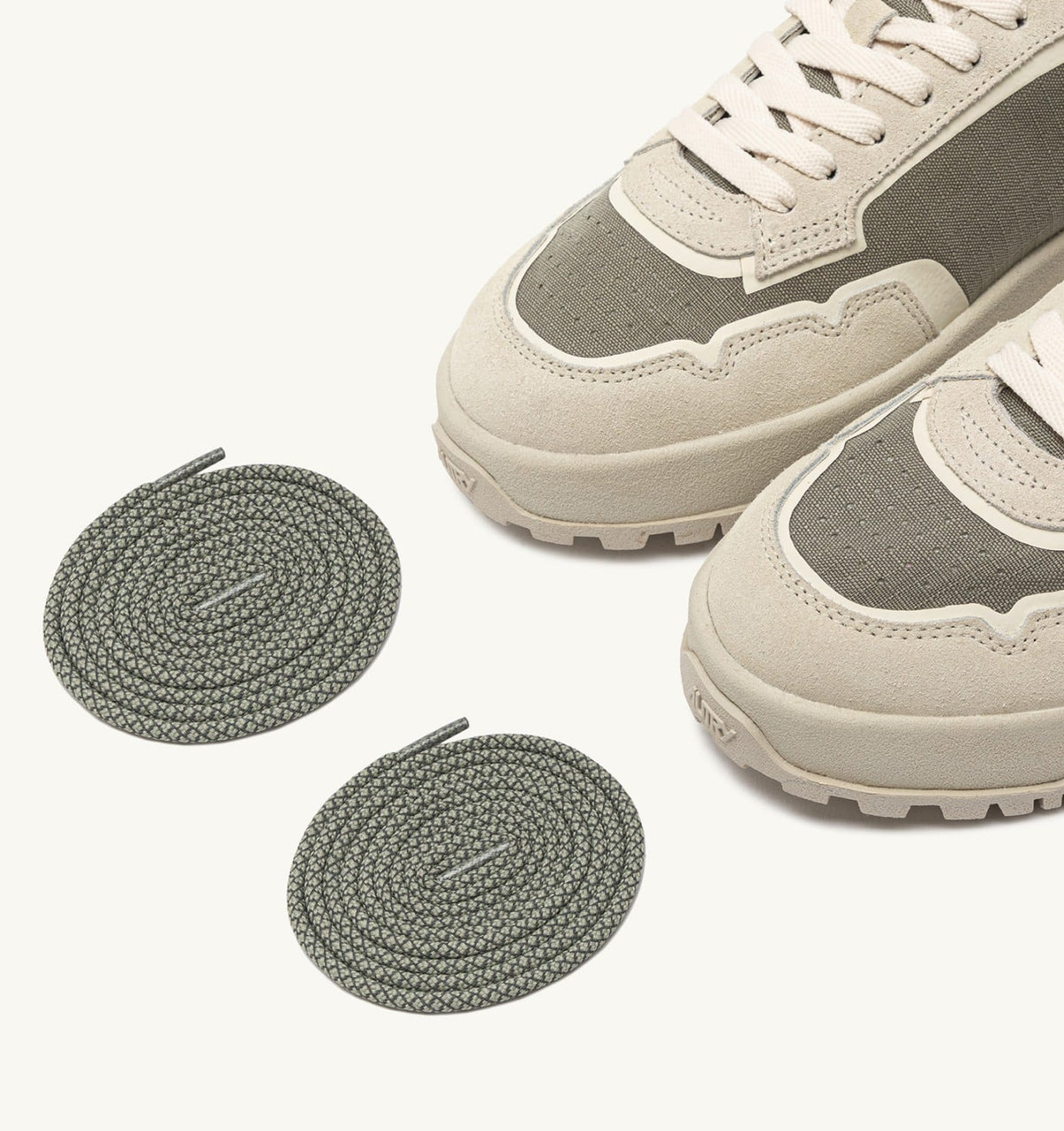 Man WILDPACE LOW SNEAKERS IN ELM AND WHITE CORDURA AND SUEDE