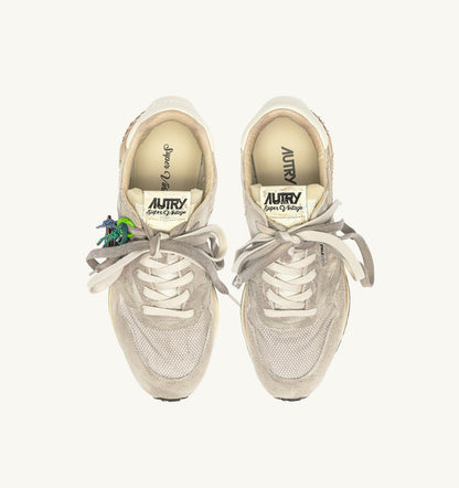 Woman REELWIND SUPER VINTAGE SNEAKERS IN WOODSMOKE AND WHITE SUEDE AND NYLON