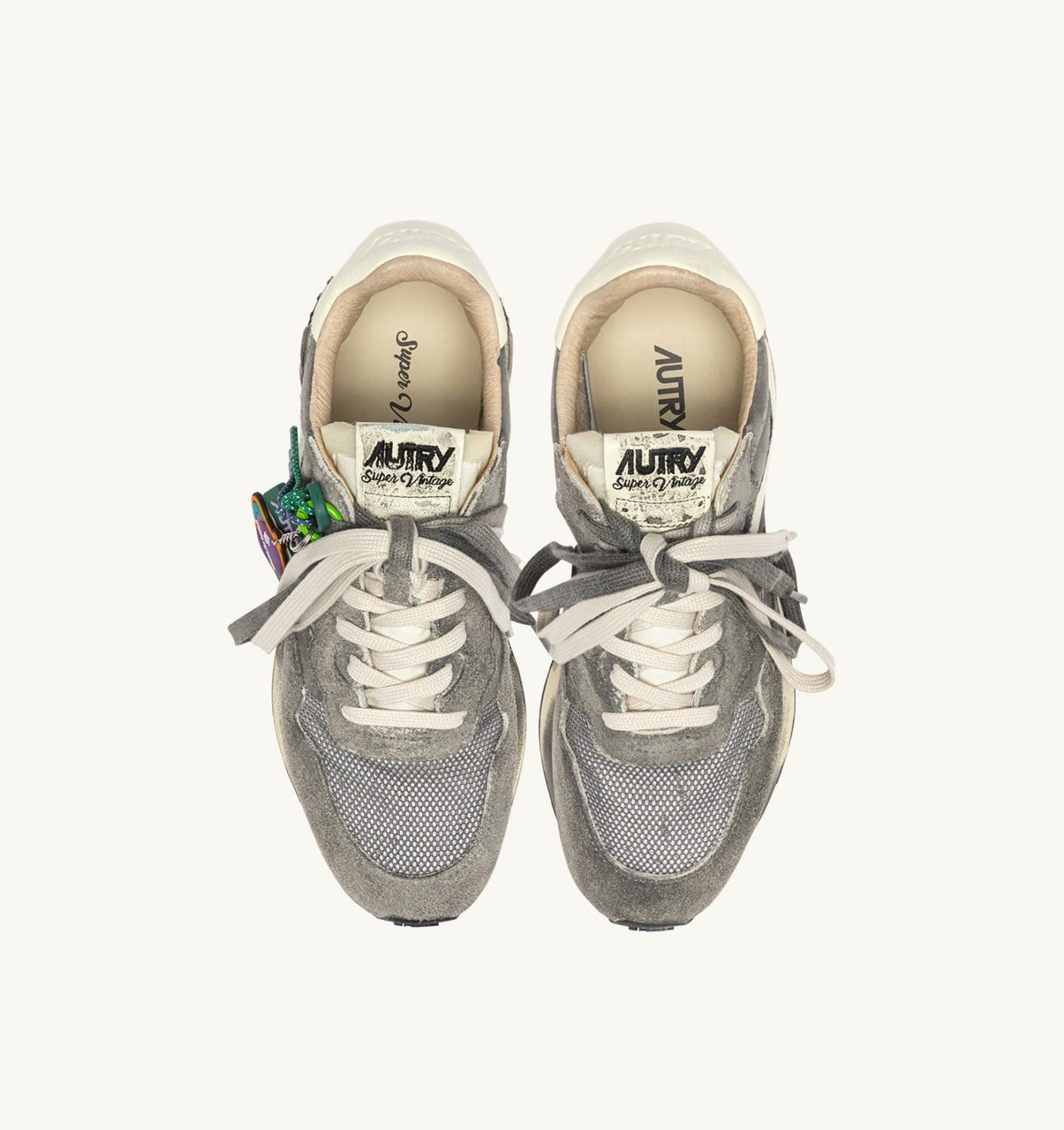 Woman REELWIND SUPER VINTAGE SNEAKERS IN WHITE AND BLACK SUEDE AND NYLON