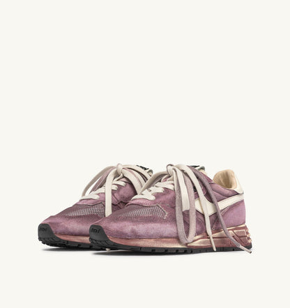 Woman REELWIND SUPER VINTAGE SNEAKERS IN WINDSOR WINE AND WHITE SUEDE AND NYLON