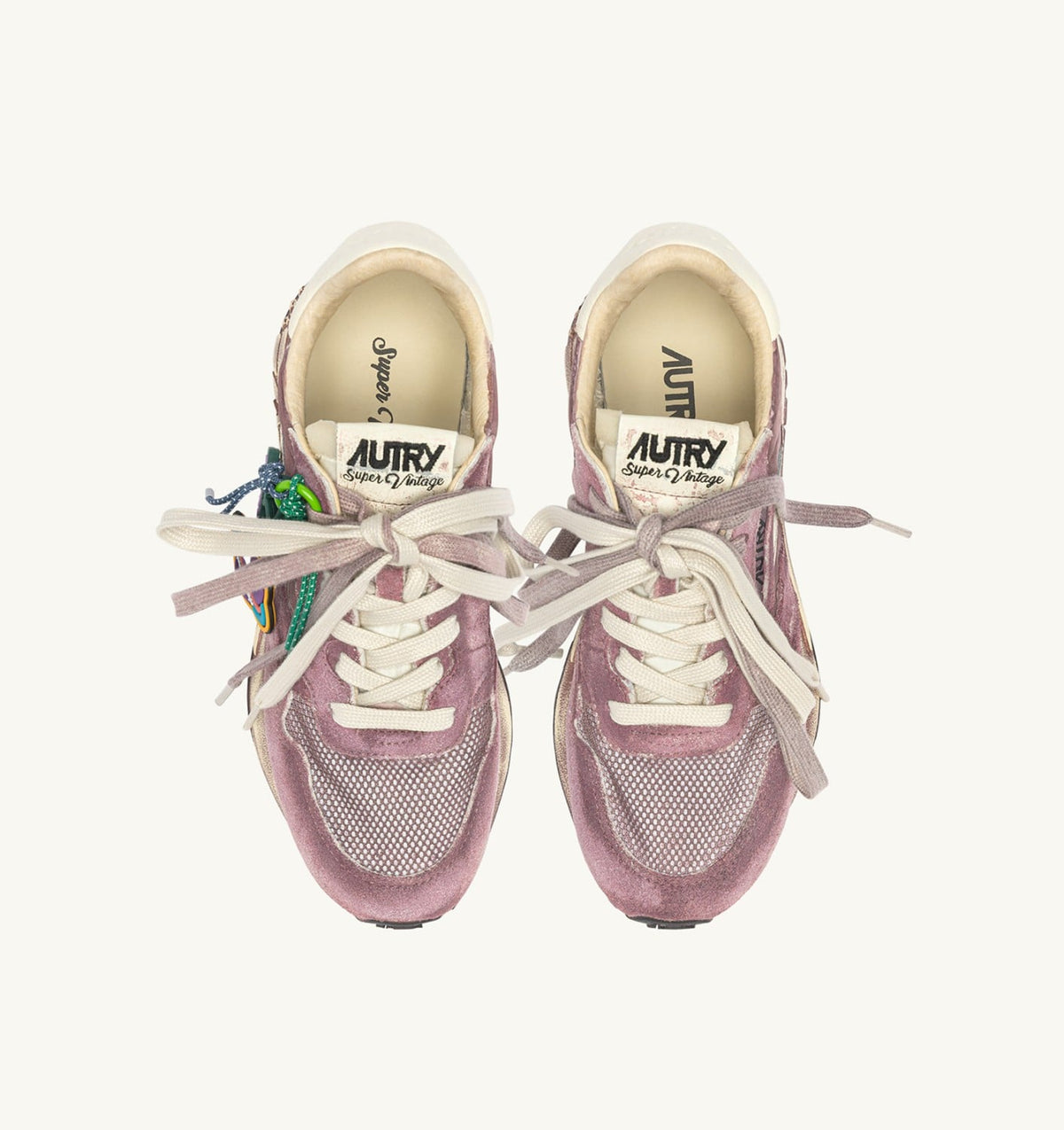 Woman REELWIND SUPER VINTAGE SNEAKERS IN WINDSOR WINE AND WHITE SUEDE AND NYLON