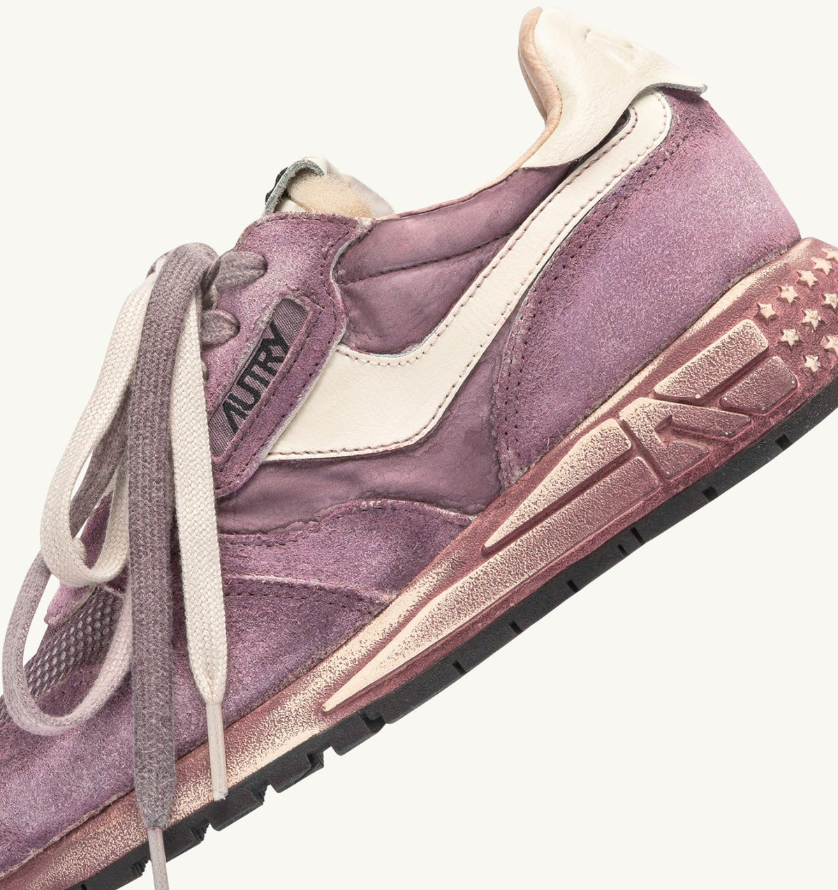 Woman REELWIND SUPER VINTAGE SNEAKERS IN WINDSOR WINE AND WHITE SUEDE AND NYLON