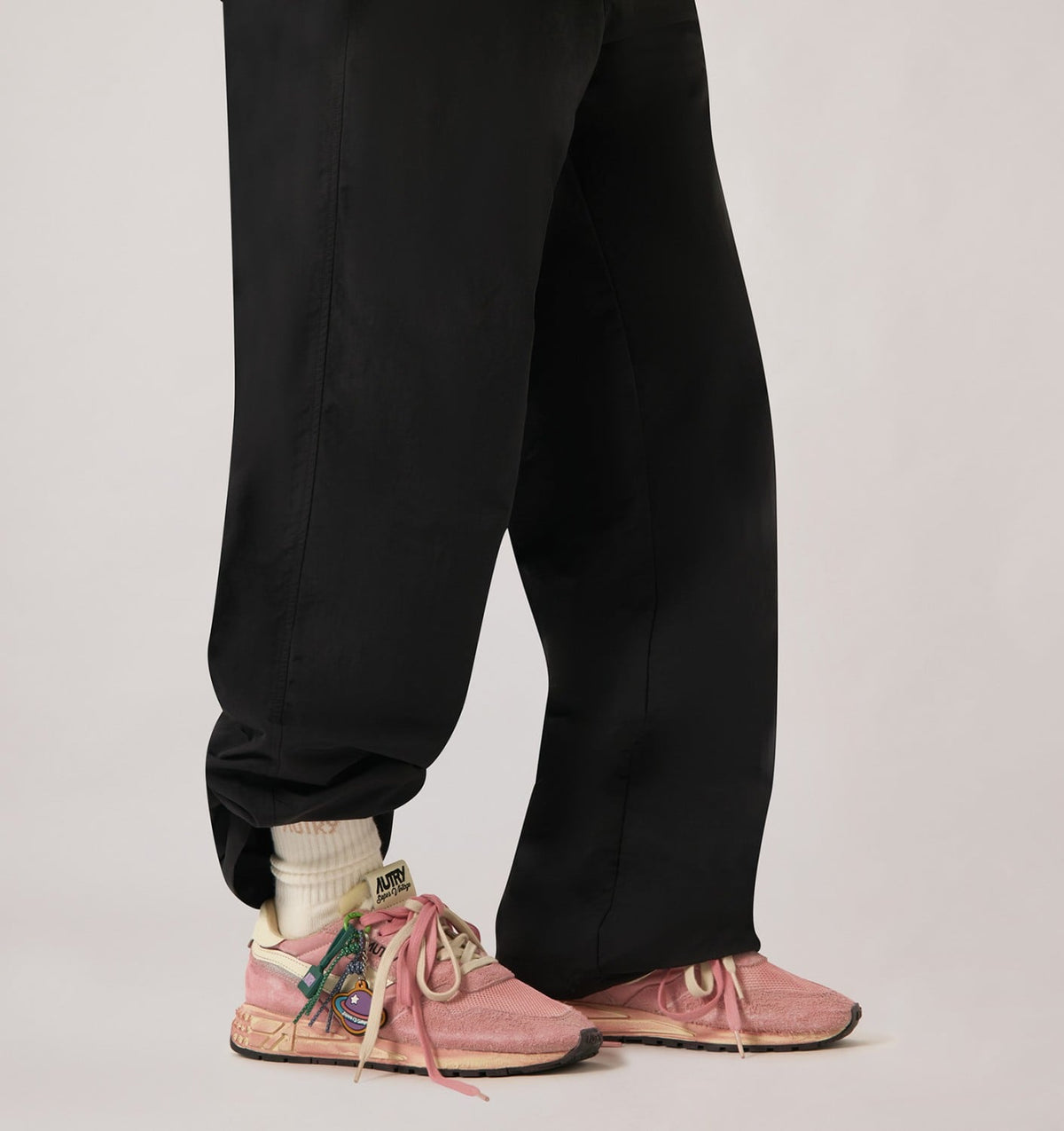 Woman REELWIND SUPER VINTAGE SNEAKERS IN WHITE AND PINK SUEDE AND NYLON
