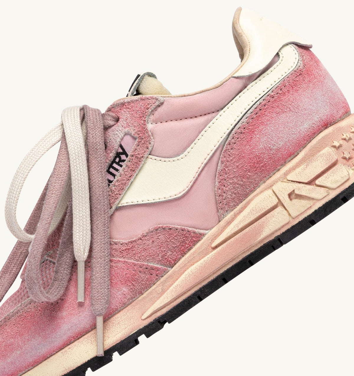 Woman REELWIND SUPER VINTAGE SNEAKERS IN WHITE AND PINK SUEDE AND NYLON