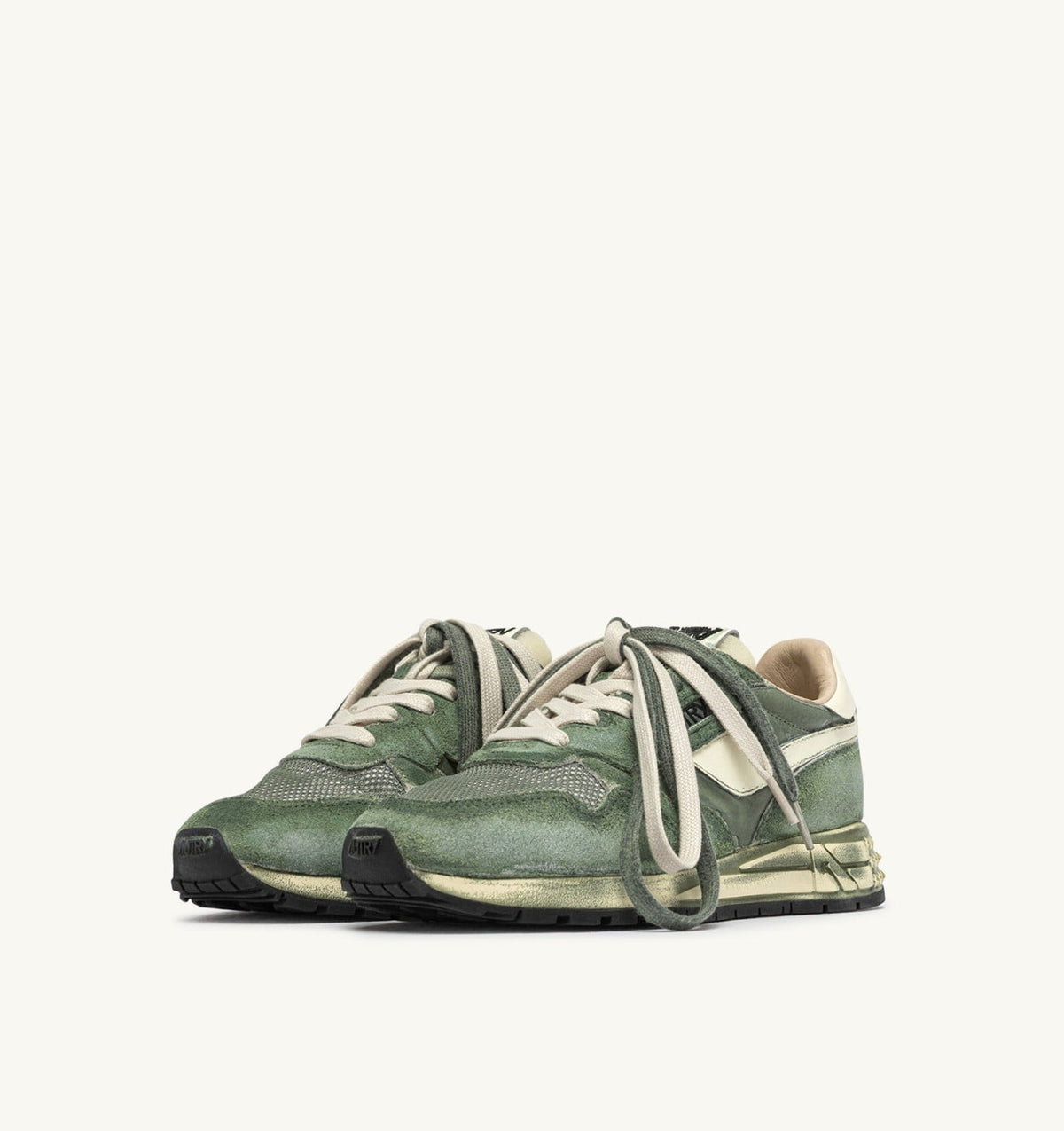 Woman REELWIND SUPER VINTAGE SNEAKERS IN LEPRECHAUN AND WHITE SUEDE AND NYLON