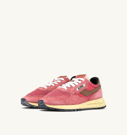 Woman REELWIND LOW SNEAKERS IN STRAWBERRY SUGAR AND COCONUT NYLON AND SUEDE