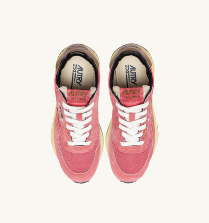 Woman REELWIND LOW SNEAKERS IN STRAWBERRY SUGAR AND COCONUT NYLON AND SUEDE