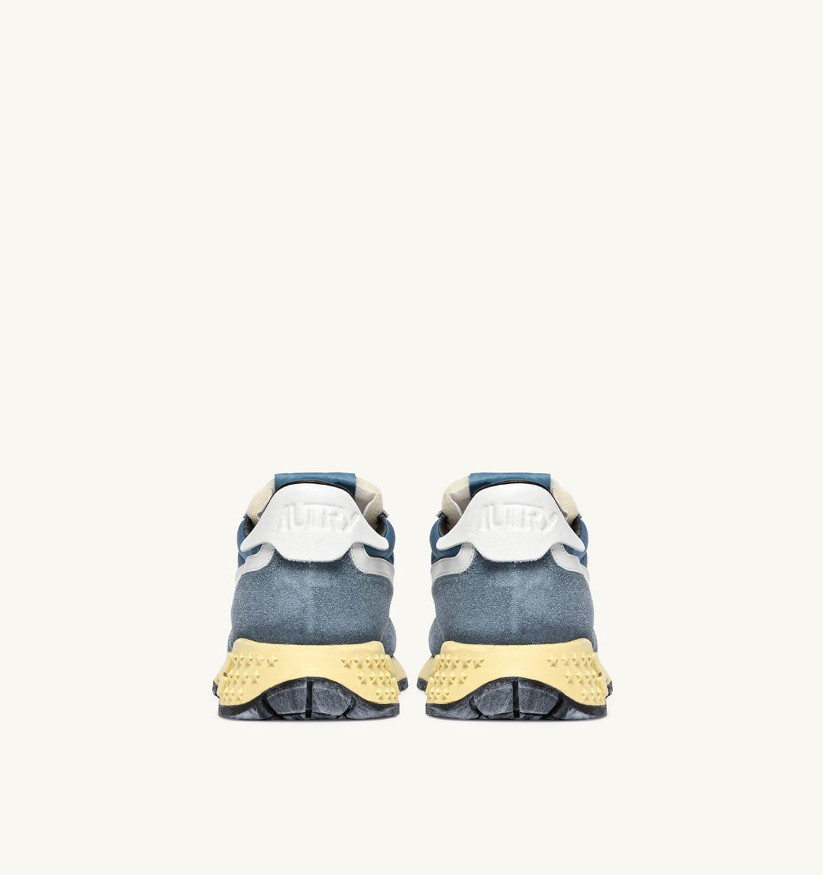 Woman REELWIND LOW SNEAKERS IN WHITE AND SKY SUGAR NYLON AND SUEDE