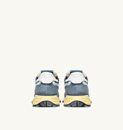 Woman REELWIND LOW SNEAKERS IN WHITE AND SKY SUGAR NYLON AND SUEDE