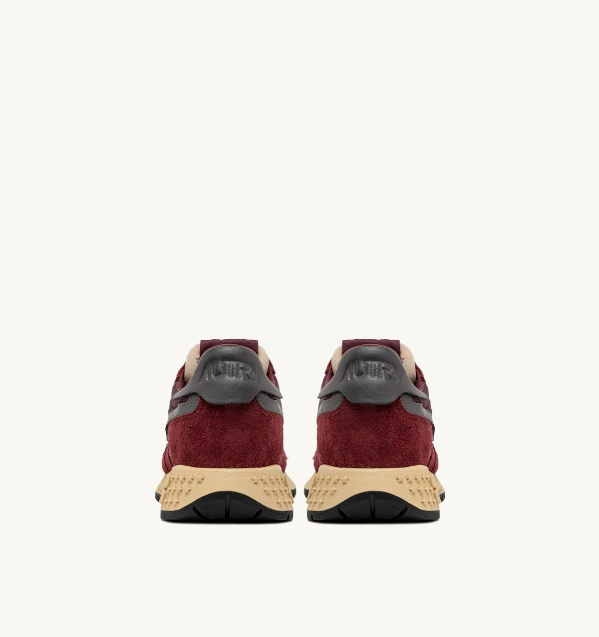 Woman REELWIND LOW SNEAKERS IN NYLON SUEDE AND LEATHER COLOR ROUNGE AND CORDOVAN