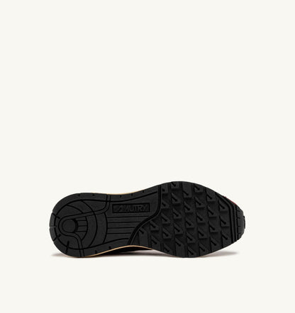 Woman REELWIND LOW SNEAKERS IN NYLON SUEDE AND LEATHER COLOR ROUNGE AND CORDOVAN