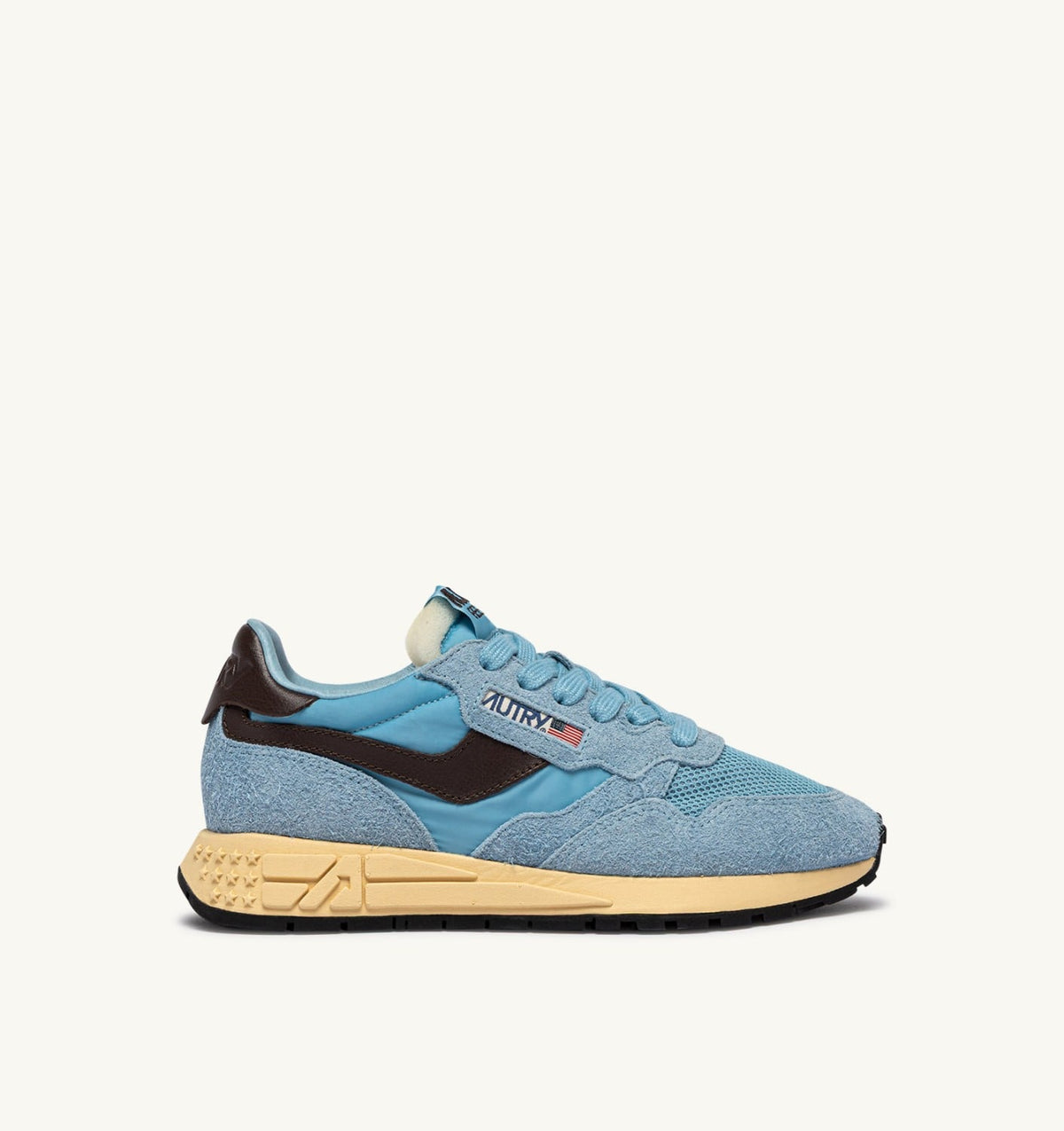 Woman REELWIND LOW SNEAKERS IN FORGET ME NOT AND BRACKEN NYLON AND SUEDE
