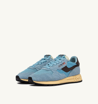 Woman REELWIND LOW SNEAKERS IN FORGET ME NOT AND BRACKEN NYLON AND SUEDE