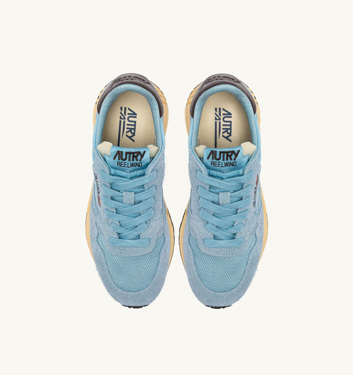 Woman REELWIND LOW SNEAKERS IN FORGET ME NOT AND BRACKEN NYLON AND SUEDE