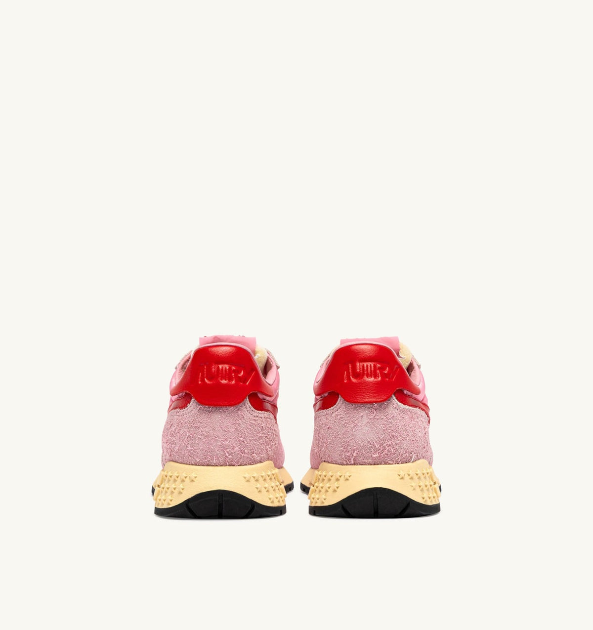 Woman REELWIND LOW SNEAKERS IN PINK CHERUB AND FLAME SCARLET NYLON AND SUEDE