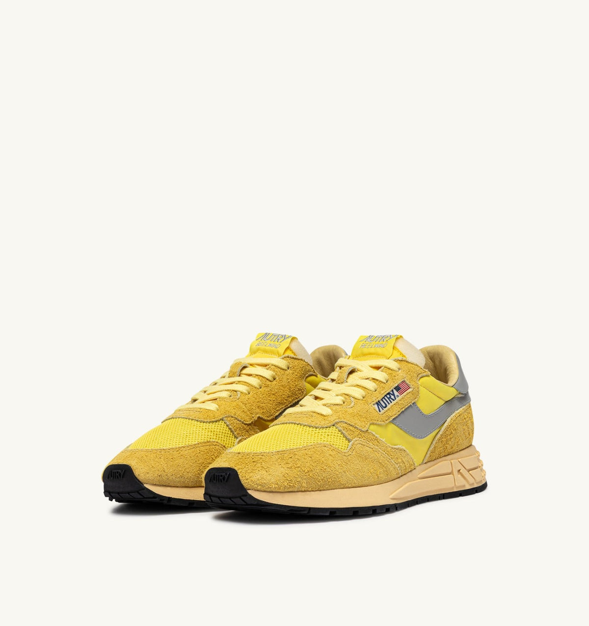 Woman REELWIND LOW SNEAKERS IN POPCORN AND VAPOR NYLON AND SUEDE