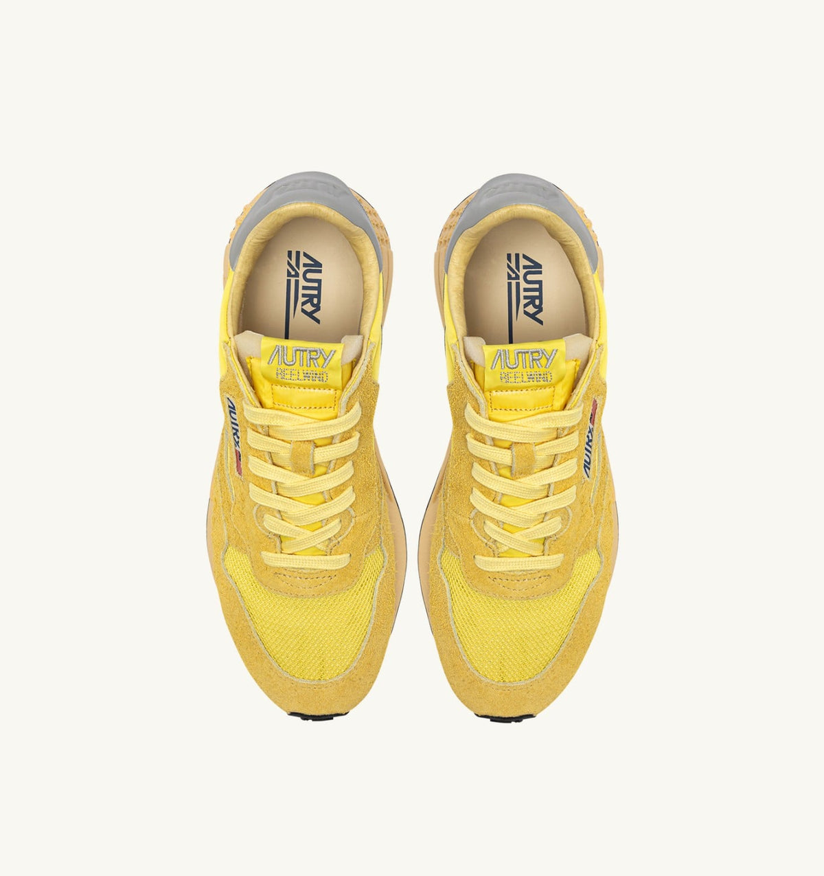 Woman REELWIND LOW SNEAKERS IN POPCORN AND VAPOR NYLON AND SUEDE