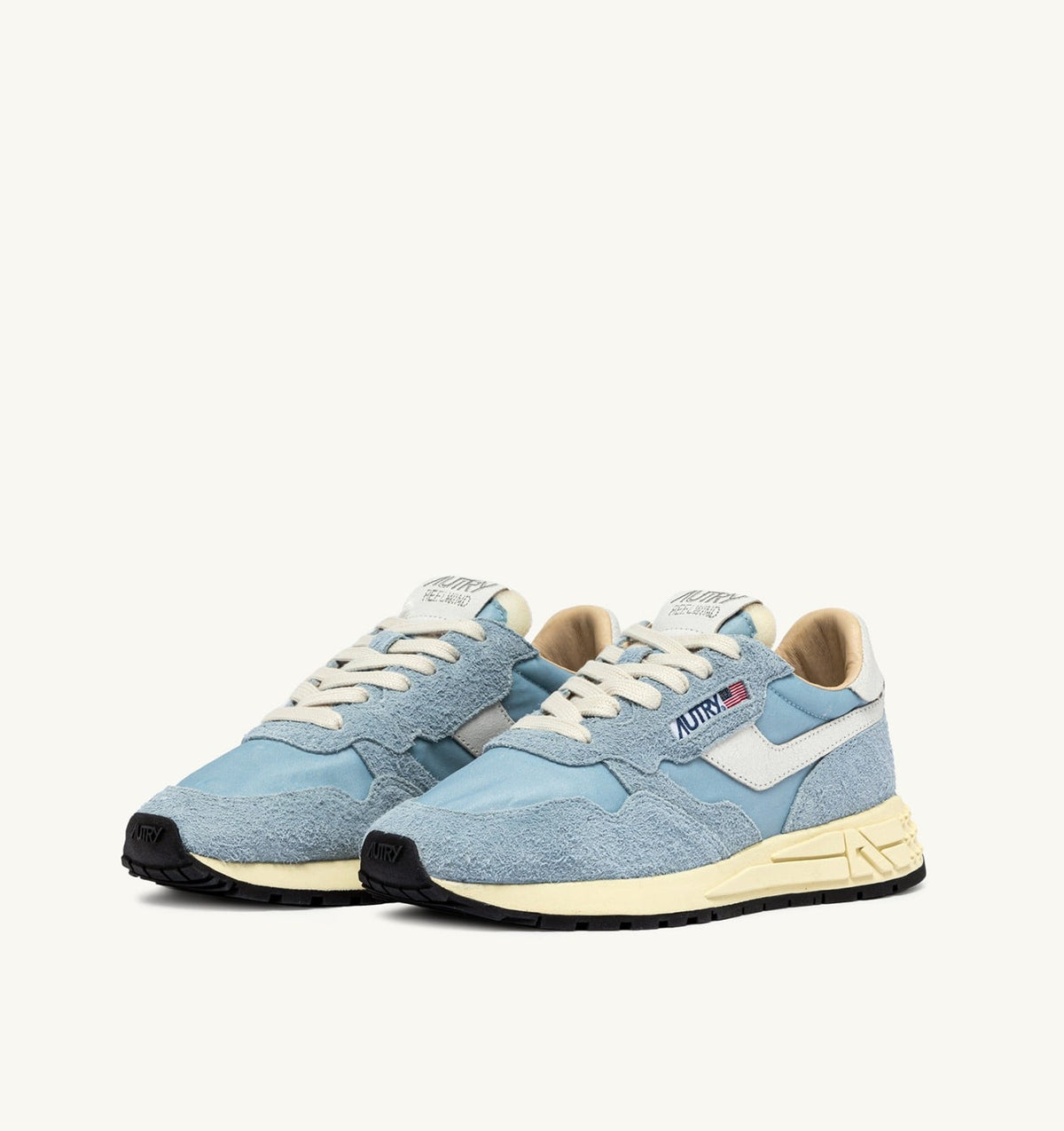 Woman REELWIND LOW SNEAKERS IN CELESTIAL BLUE NYLON AND SUEDE