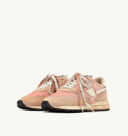 Woman REELWIND SUPER VINTAGE SNEAKERS IN WHITE AND PINK SUEDE AND NYLON