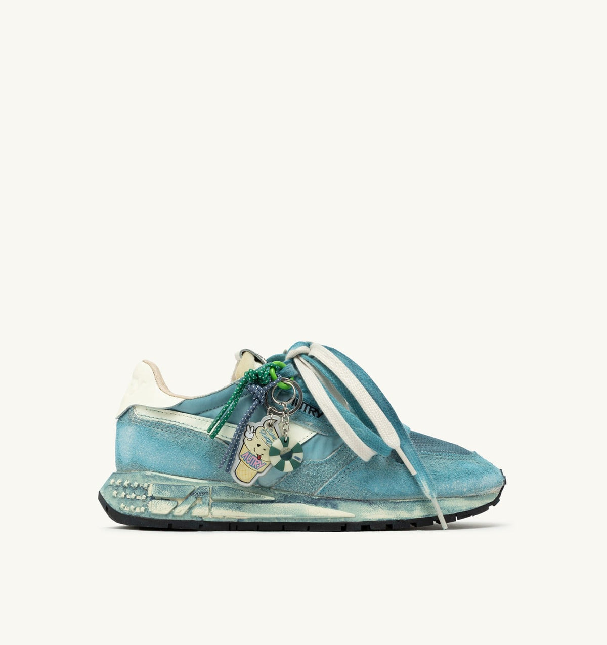 Woman REELWIND SUPER VINTAGE SNEAKERS IN WHITE AND SPACE SUEDE AND NYLON