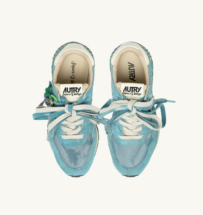 Woman REELWIND SUPER VINTAGE SNEAKERS IN WHITE AND SPACE SUEDE AND NYLON