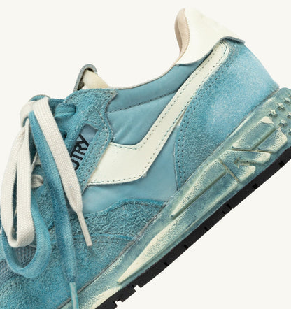 Woman REELWIND SUPER VINTAGE SNEAKERS IN WHITE AND SPACE SUEDE AND NYLON