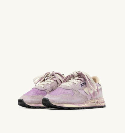 Woman REELWIND SUPER VINTAGE SNEAKERS IN WHITE AND LILAC SUEDE AND NYLON