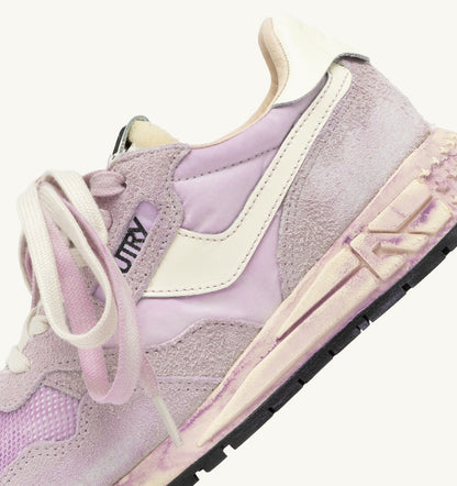 Woman REELWIND SUPER VINTAGE SNEAKERS IN WHITE AND LILAC SUEDE AND NYLON