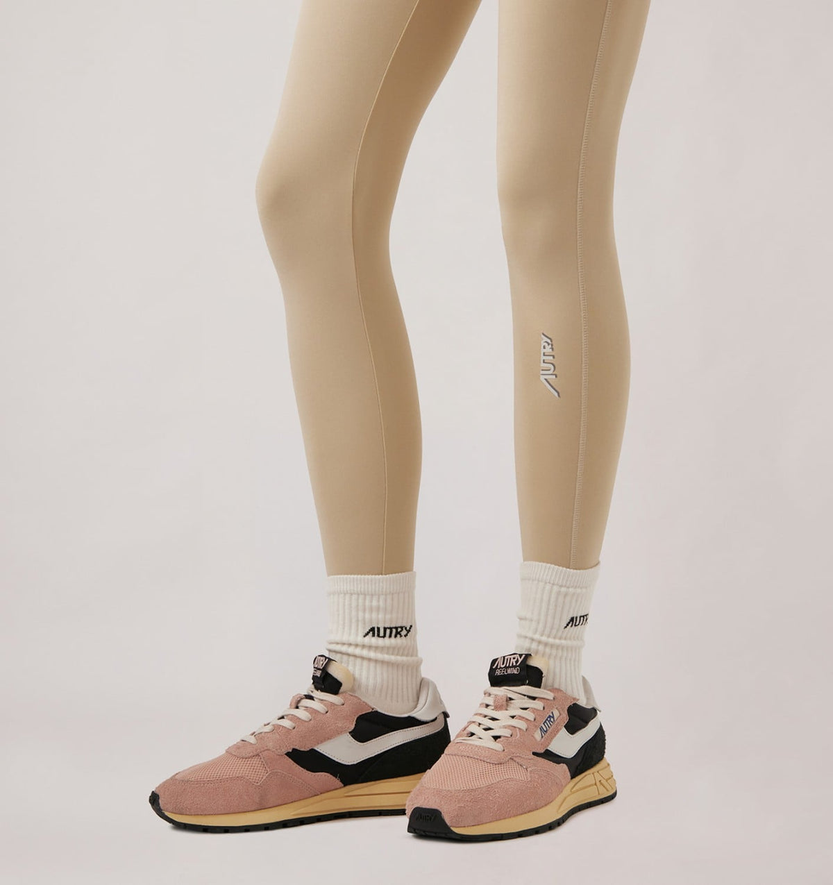 Woman REELWIND LOW SNEAKERS IN BLACK AND ROSA NYLON AND SUEDE