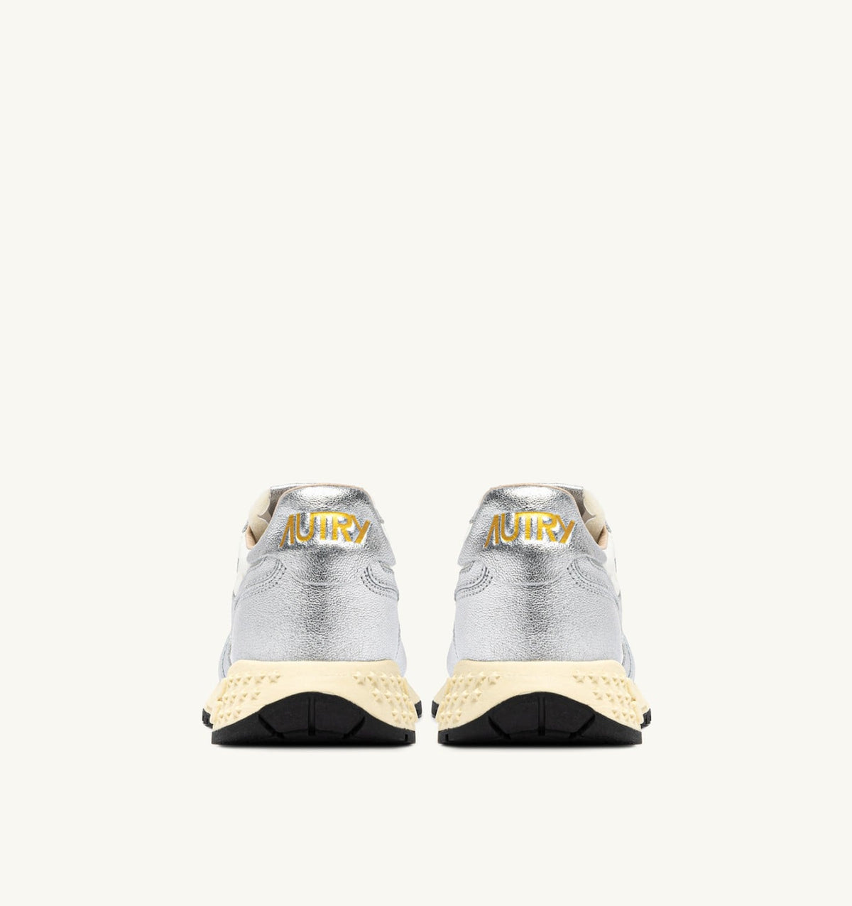 Woman REELWIND SNEAKERS IN SILVER-TONE NYLON AND METALIZED LEATHER