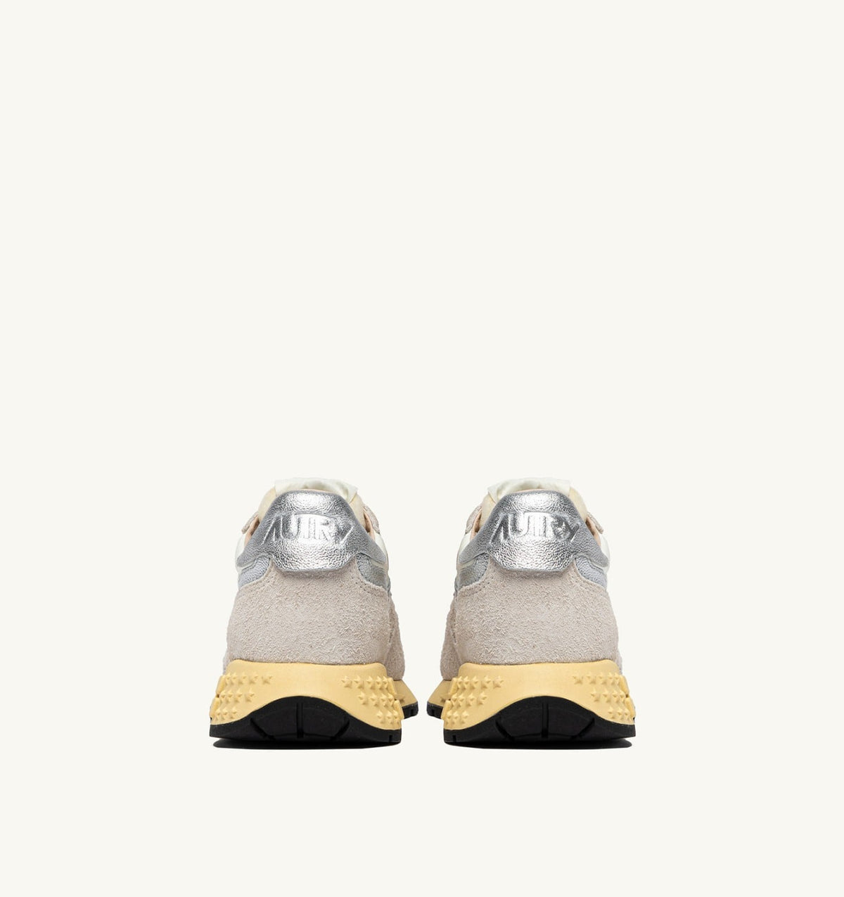 Woman REELWIND SNEAKERS IN WHITE AND SILVER NYLON AND SUEDE