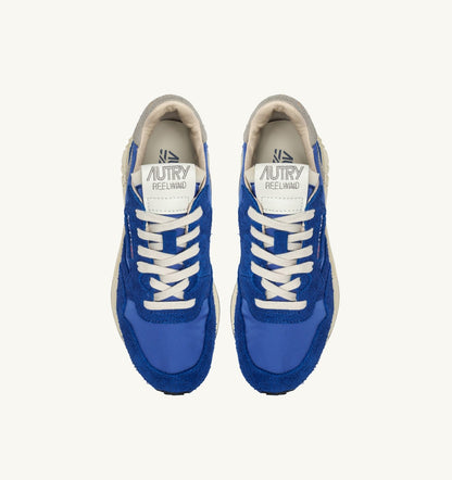 Woman REELWIND LOW SNEAKERS IN BLUE NYLON AND SUEDE