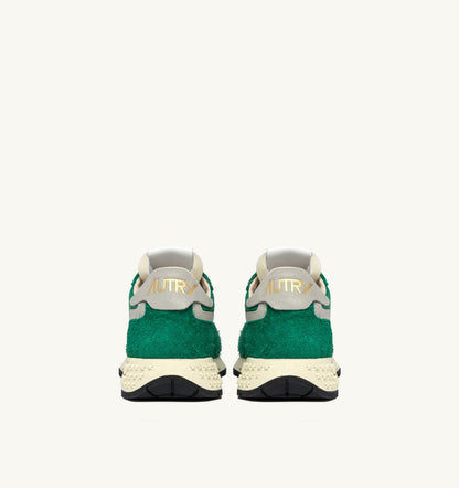 Woman REELWIND LOW SNEAKERS IN GREEN NYLON AND SUEDE
