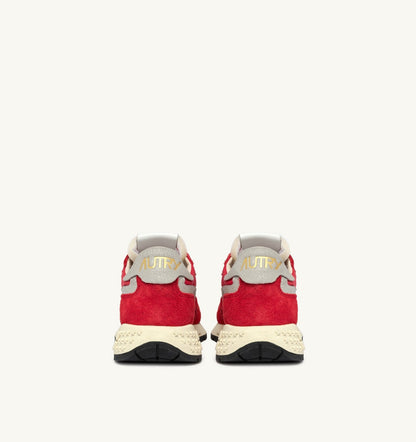 Woman REELWIND LOW SNEAKERS IN RED NYLON AND SUEDE
