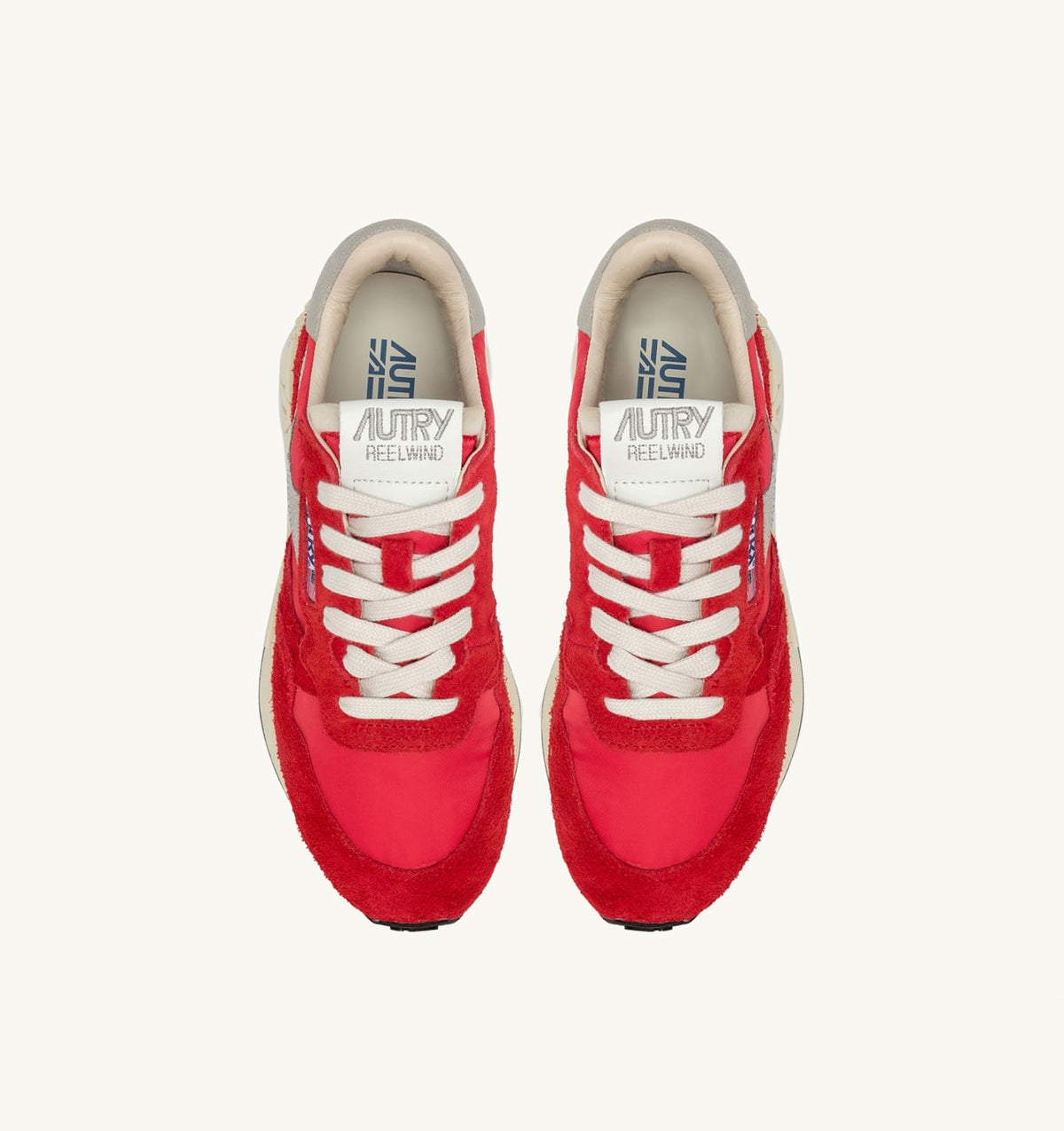 Woman REELWIND LOW SNEAKERS IN RED NYLON AND SUEDE