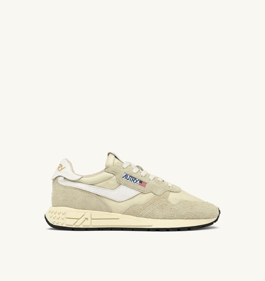 Woman REELWIND LOW SNEAKERS IN HAY NYLON AND SUEDE