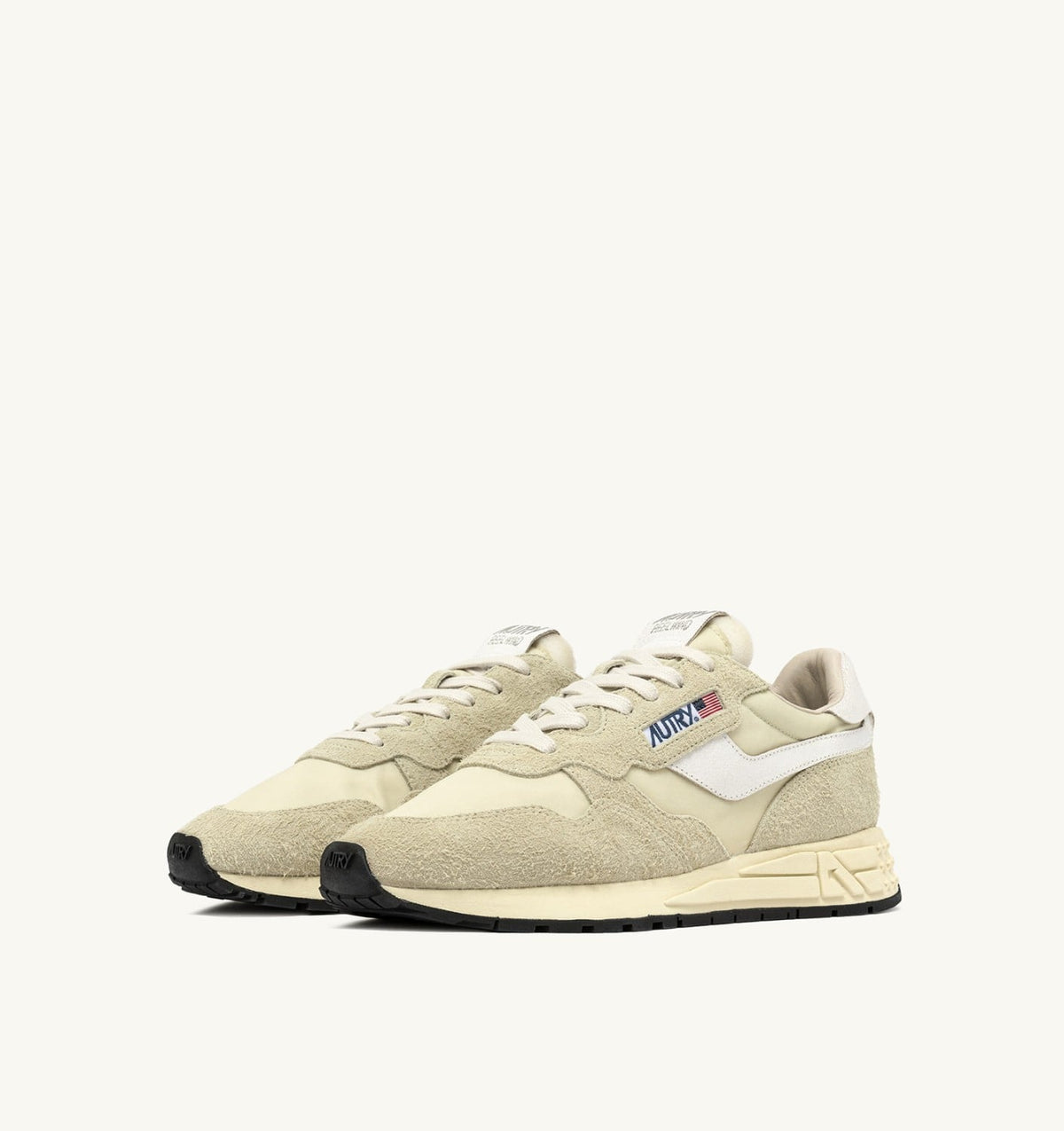 Woman REELWIND LOW SNEAKERS IN HAY NYLON AND SUEDE