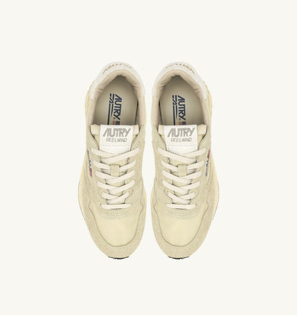 Woman REELWIND LOW SNEAKERS IN HAY NYLON AND SUEDE