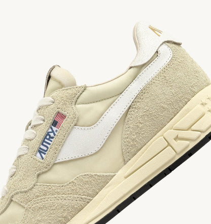Woman REELWIND LOW SNEAKERS IN HAY NYLON AND SUEDE