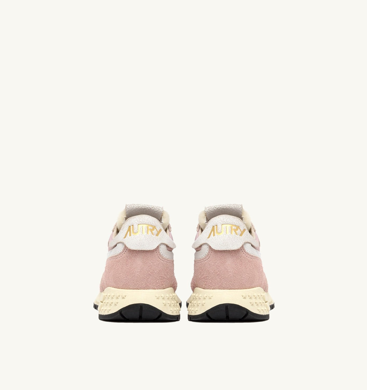 Woman REELWIND LOW SNEAKERS IN WHITE AND POWDER PINK NYLON AND SUEDE