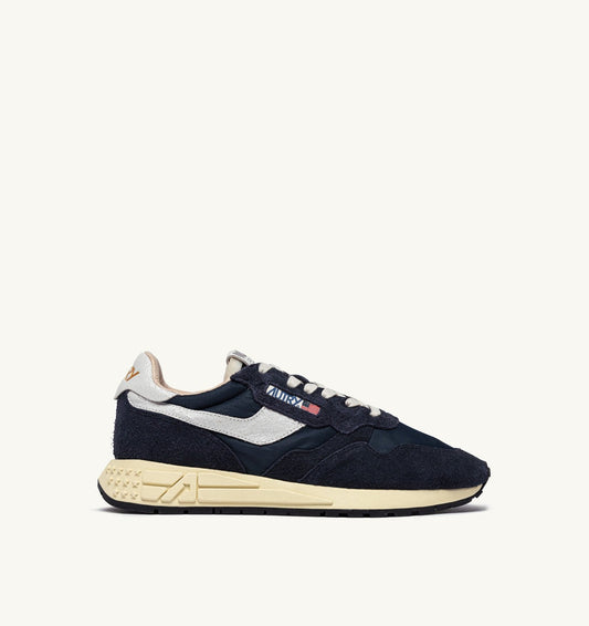 Woman REELWIND LOW SNEAKERS IN BLUE SPACE AND WHITE NYLON AND SUEDE
