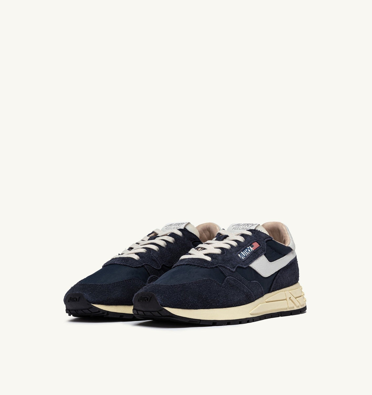 Woman REELWIND LOW SNEAKERS IN BLUE SPACE AND WHITE NYLON AND SUEDE