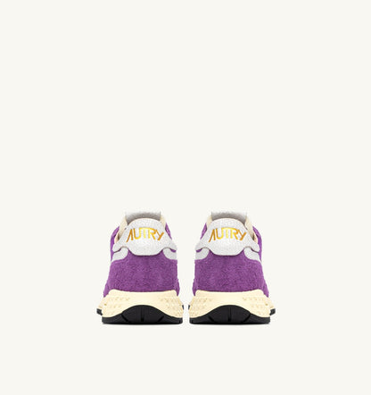 Woman REELWIND LOW SNEAKERS IN WHITE AND DEWBERRY NYLON AND SUEDE