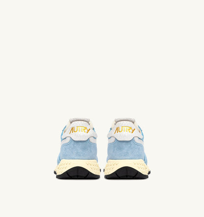 Woman REELWIND LOW SNEAKERS IN WHITE AND FORGET ME NOT NYLON AND SUEDE