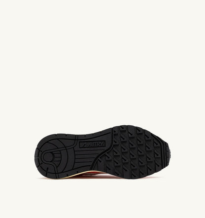 Woman REELWIND LOW SNEAKERS IN WHITE AND PEACH PINK NYLON AND SUEDE
