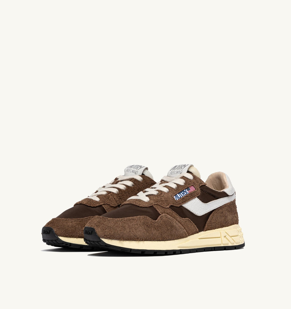 Woman REELWIND LOW SNEAKERS IN WHITE AND TUNDRA NYLON AND SUEDE