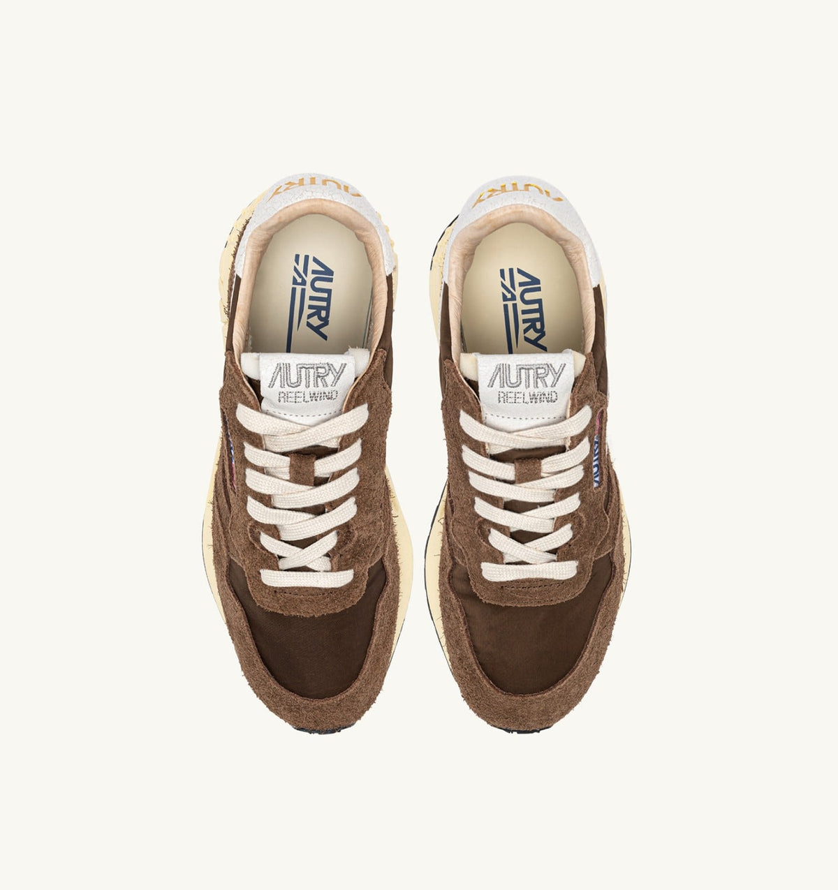 Woman REELWIND LOW SNEAKERS IN WHITE AND TUNDRA NYLON AND SUEDE