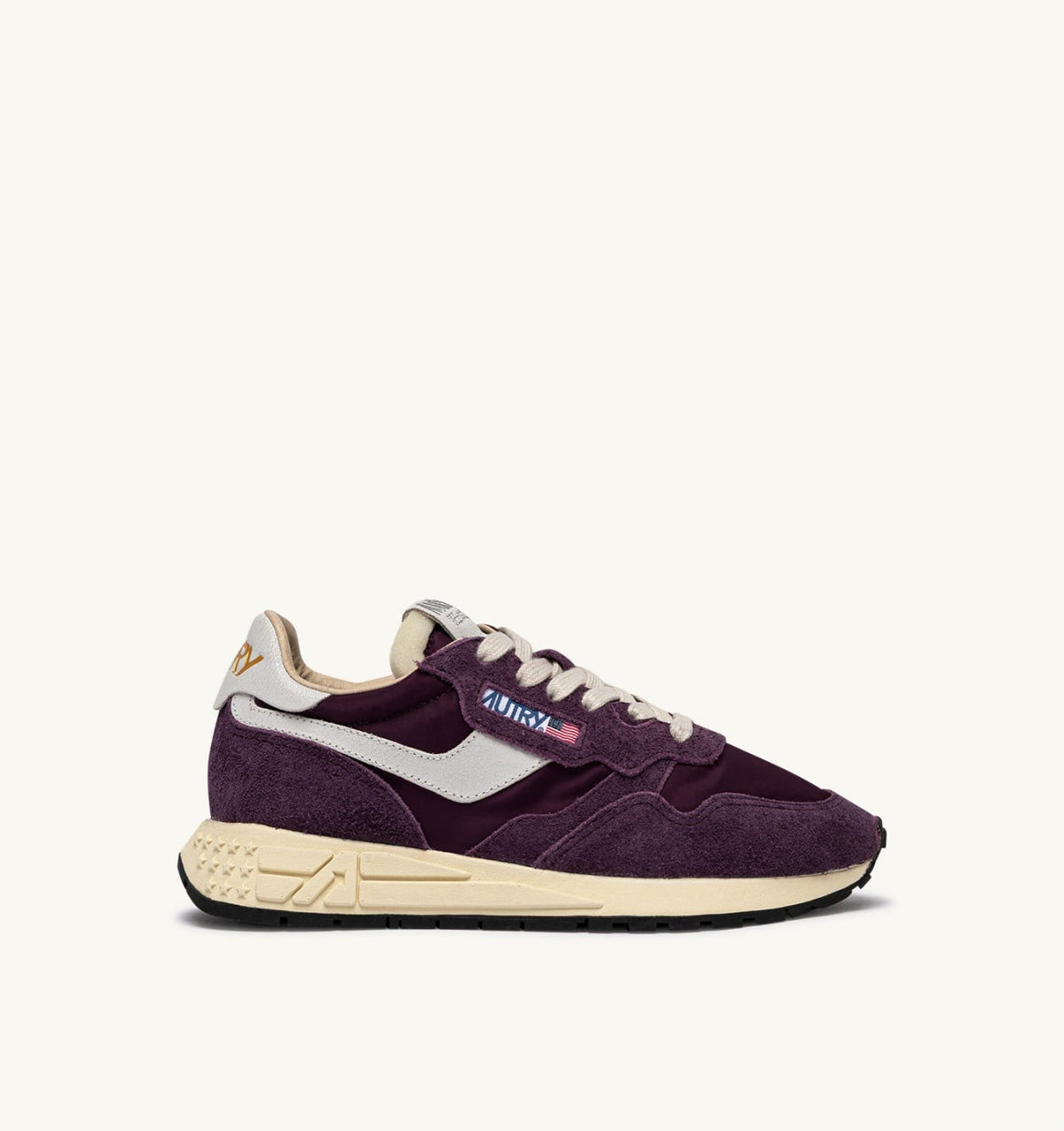 Woman REELWIND LOW SNEAKERS IN WHITE AND WINTER BLOOM NYLON AND SUEDE