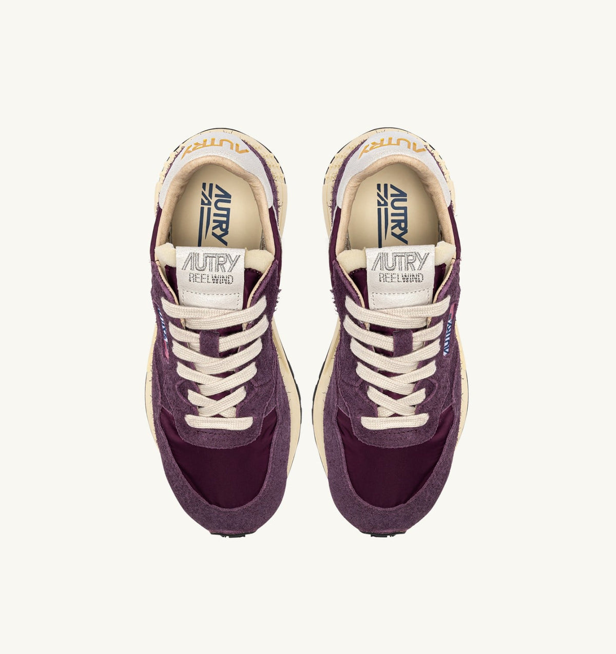 Woman REELWIND LOW SNEAKERS IN WHITE AND WINTER BLOOM NYLON AND SUEDE