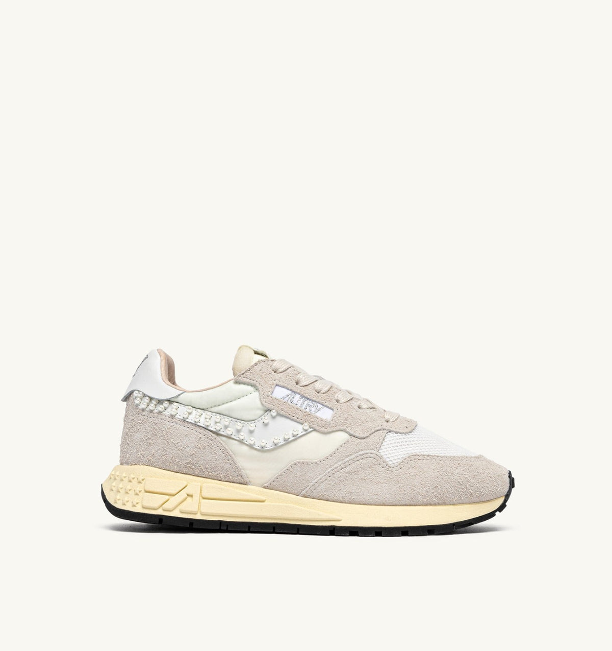 Woman REELWIND LOW SNEAKERS IN WHITE NYLON AND SUEDE